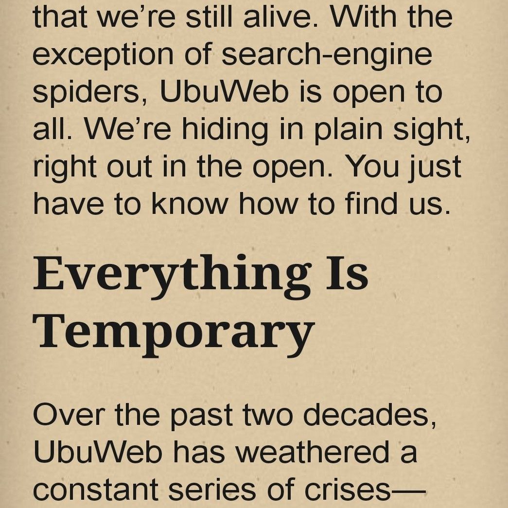 Ubu@50 :: Everything is Temporary